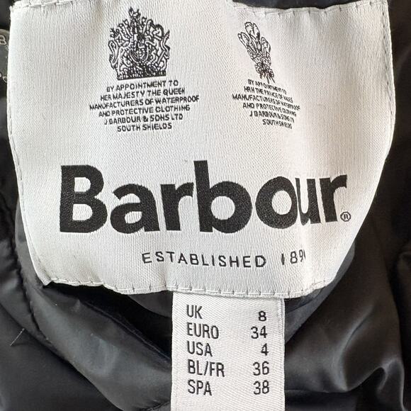 Barbour Women's Marin Reversible Quilted Puffer Jacket in Size US 4 Oversized - Picture 13 of 16